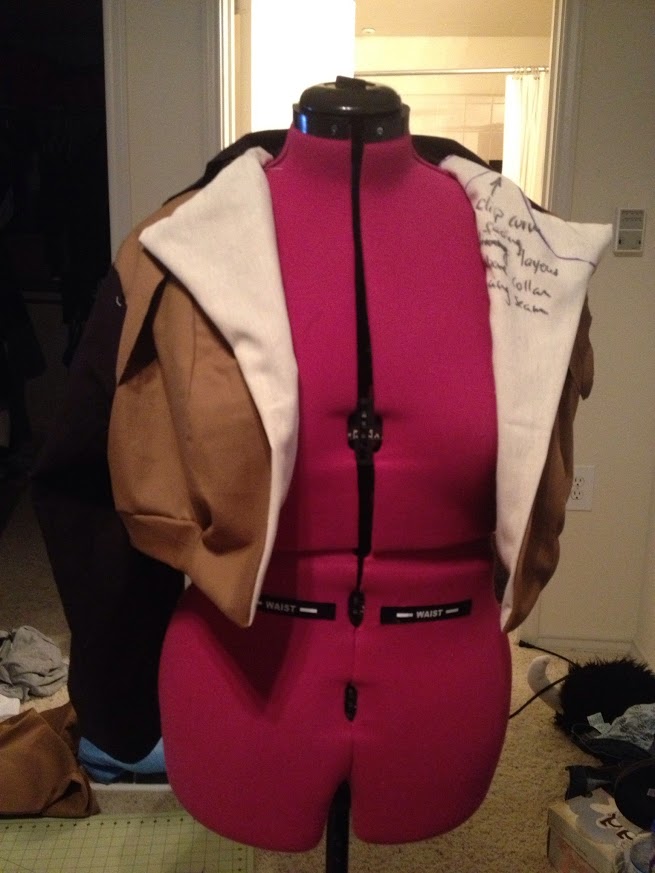 The ugliest muslin you ever did see... Like the sizing notes on the front panel?