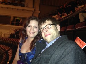 Hanging out before the concert.