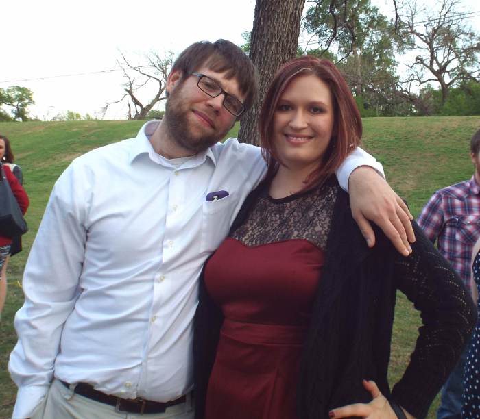 Hanging with the beau. At least it worked for one of our dates!