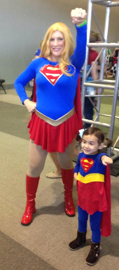 mom and small supergirl