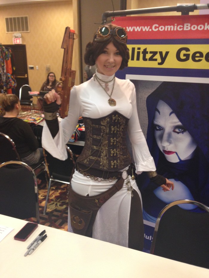 GlitzyGeekGirl as Steampunk Leia. 