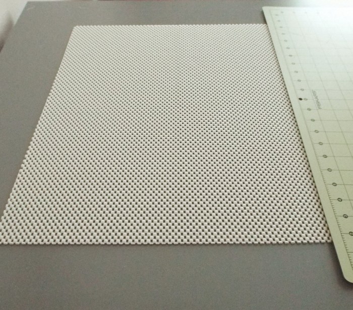 The kitchen mat I used to hold my cutting mat in place.