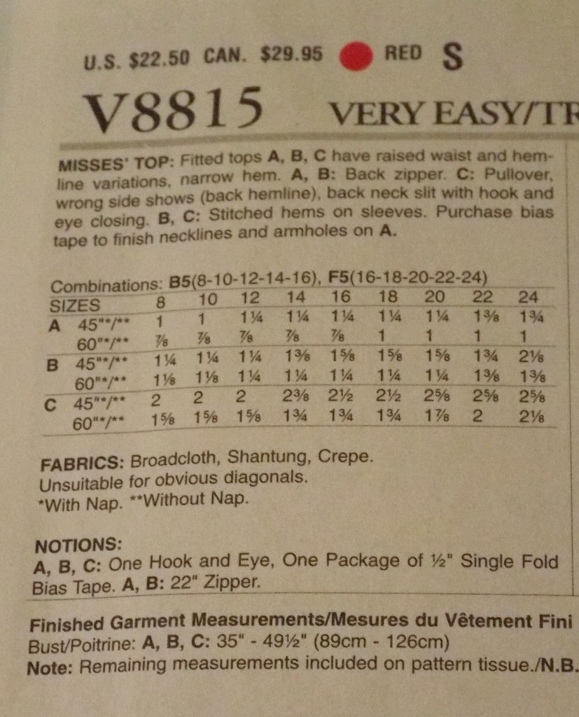 Back to Basics: How to Read a Pattern Envelope – The Geeky Seamstress